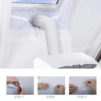 3/4 м въздушна ключалка платнена плоча за уплътнение на прозореца бяла универсална домашна гъвкава водоустойчива мека дъска за мобилен климатик