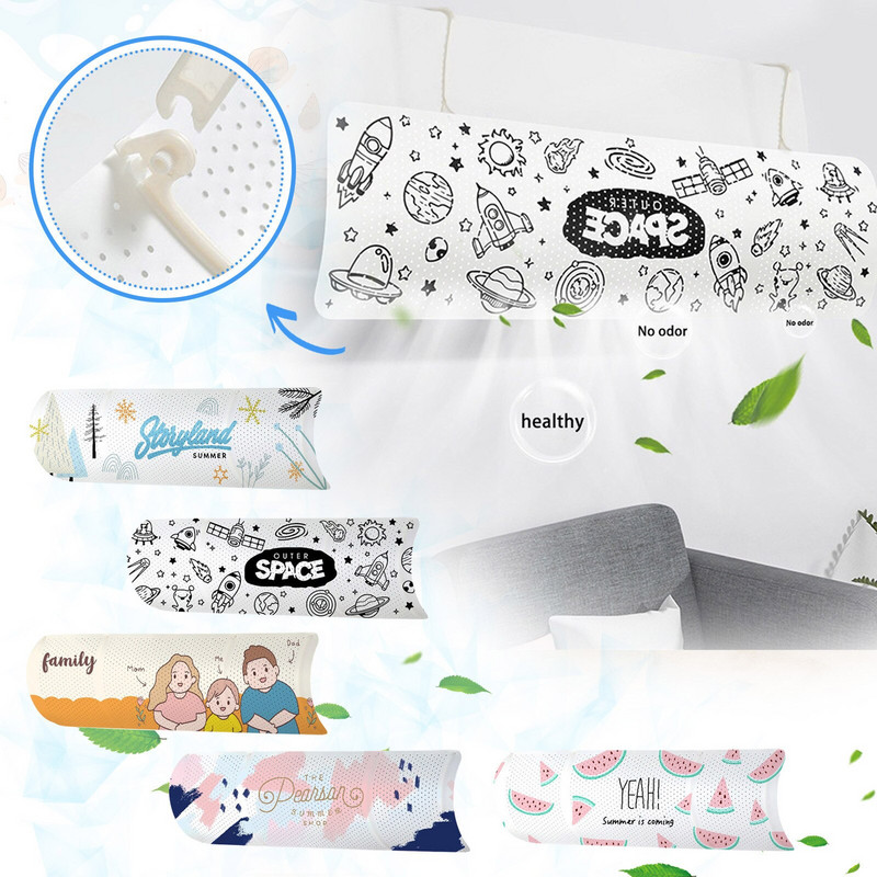 Škálovateľný závesný čelný štít klimatizácie, deflektor vzduchu proti priamemu fúkaniu, klimatizácia pre domácnosť, prepážka Wb001