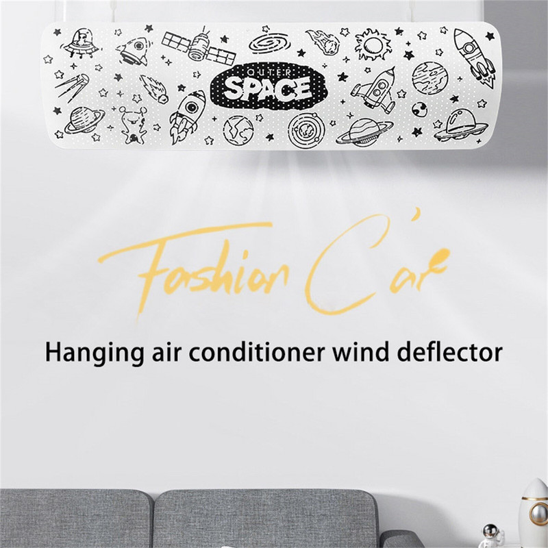 Škálovateľný závesný čelný štít klimatizácie, deflektor vzduchu proti priamemu fúkaniu, klimatizácia pre domácnosť, prepážka Wb001