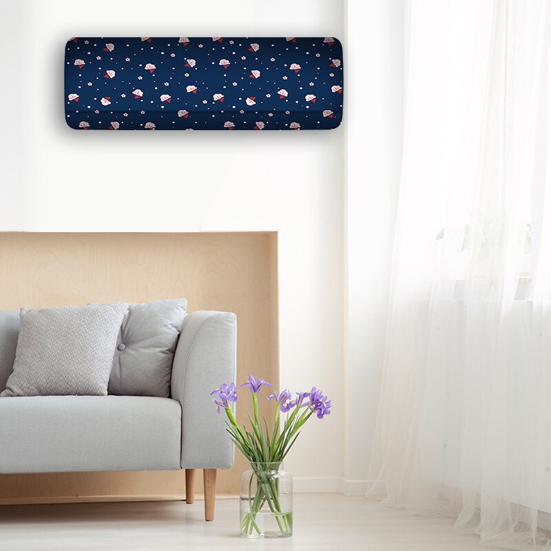 Prachotesný a vodotesný kreslený oxfordský materiál kryty klimatizácie kryt klimatizácie nástenná klimatizácia domáca