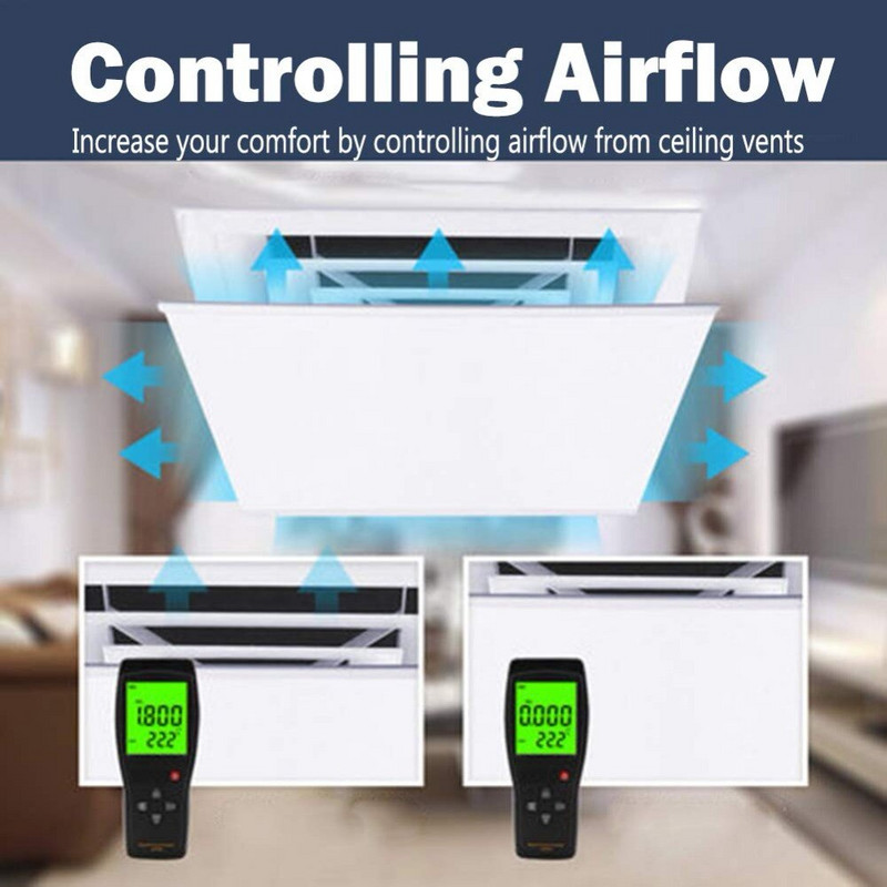 Légterelő Állítható újrafelhasználható légterelő mennyezeti szellőzőnyílásokhoz otthoni HVAC, AC és mennyezeti regiszterek Légkondicionáló terelő