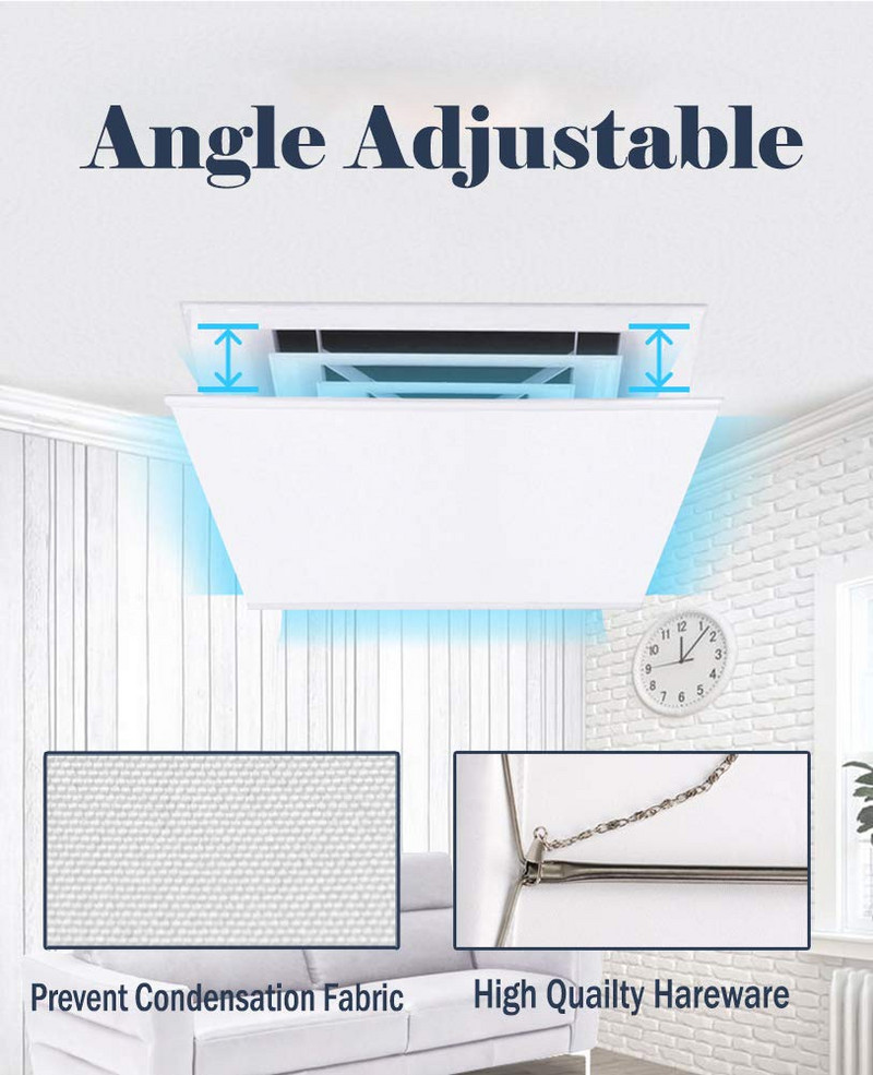 Légterelő Állítható újrafelhasználható légterelő mennyezeti szellőzőnyílásokhoz otthoni HVAC, AC és mennyezeti regiszterek Légkondicionáló terelő