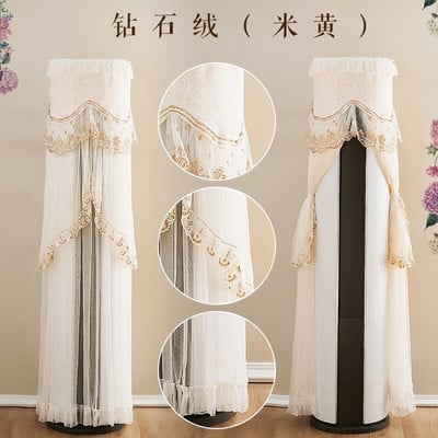 Acoperiri tridimensionale cilindrice din dantela pentru aparate de aer conditionat Aer conditionat pentru locuinta Husa de protectie Dulap de conditionare a prafului