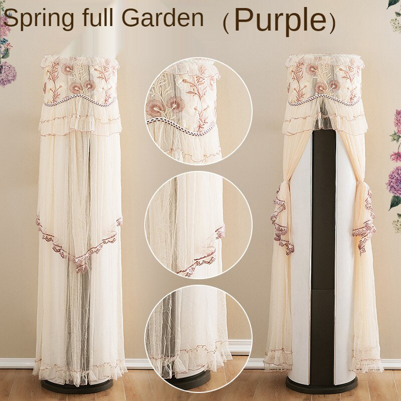 Acoperiri tridimensionale cilindrice din dantela pentru aparate de aer conditionat Aer conditionat pentru locuinta Husa de protectie Dulap de conditionare a prafului