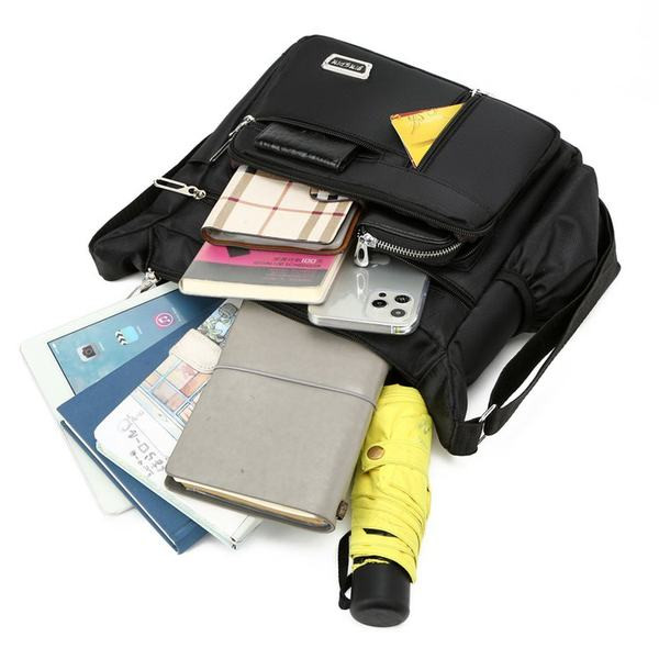 Textilná taška s veľkou kapacitou a niekoľkými priehradkami