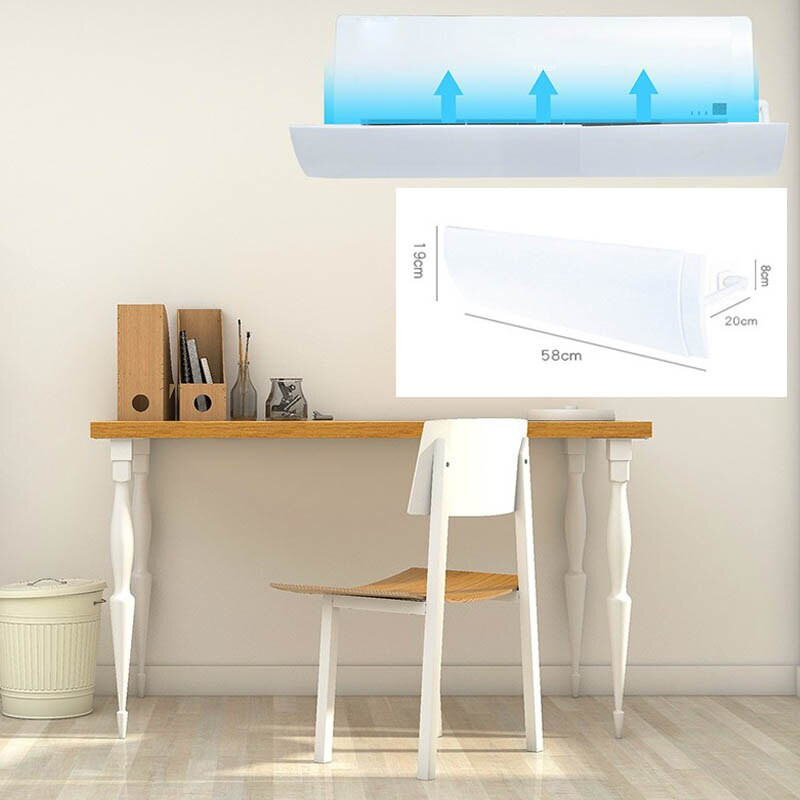 Prenosná klimatizácia s deflektorom proti priamemu fúkaniu, zasúvateľný štít proti vetru pre domácu klimatizáciu