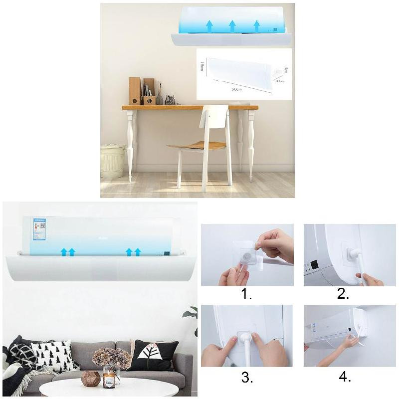 Prenosná klimatizácia s deflektorom proti priamemu fúkaniu, zasúvateľný štít proti vetru pre domácu klimatizáciu