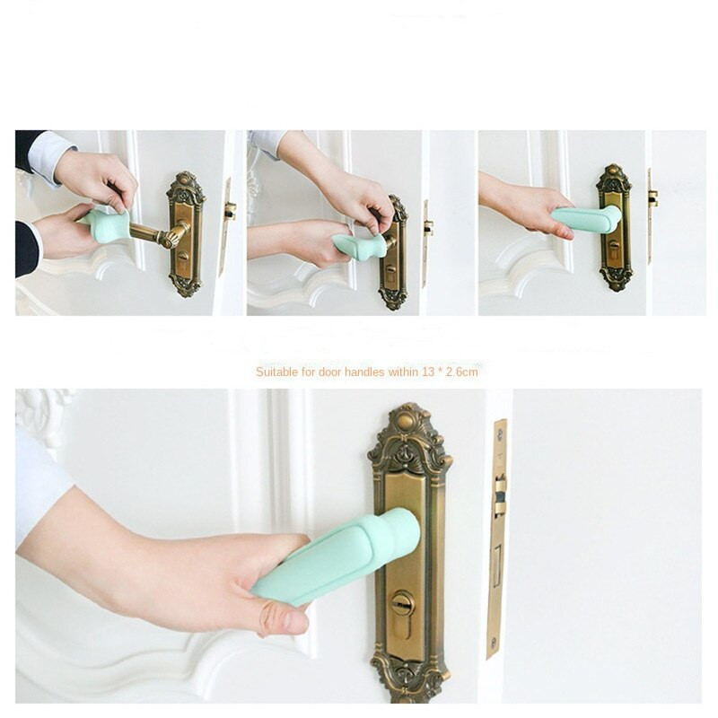 2 бр. Силиконова ръкохватка Предпазен предпазител за стена за бебета Спалня Протектор за всекидневна Предотвратяващ сблъсък капак на дръжката на вратата Без статично електричество