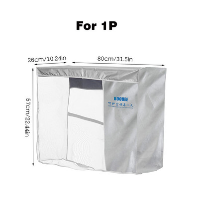 4 veľkosti vonkajší kryt na klimatizáciu, vodotesný čistiaci kryt na klimatizáciu, umývateľný, protiprachový, protisnehový čistiaci kryt