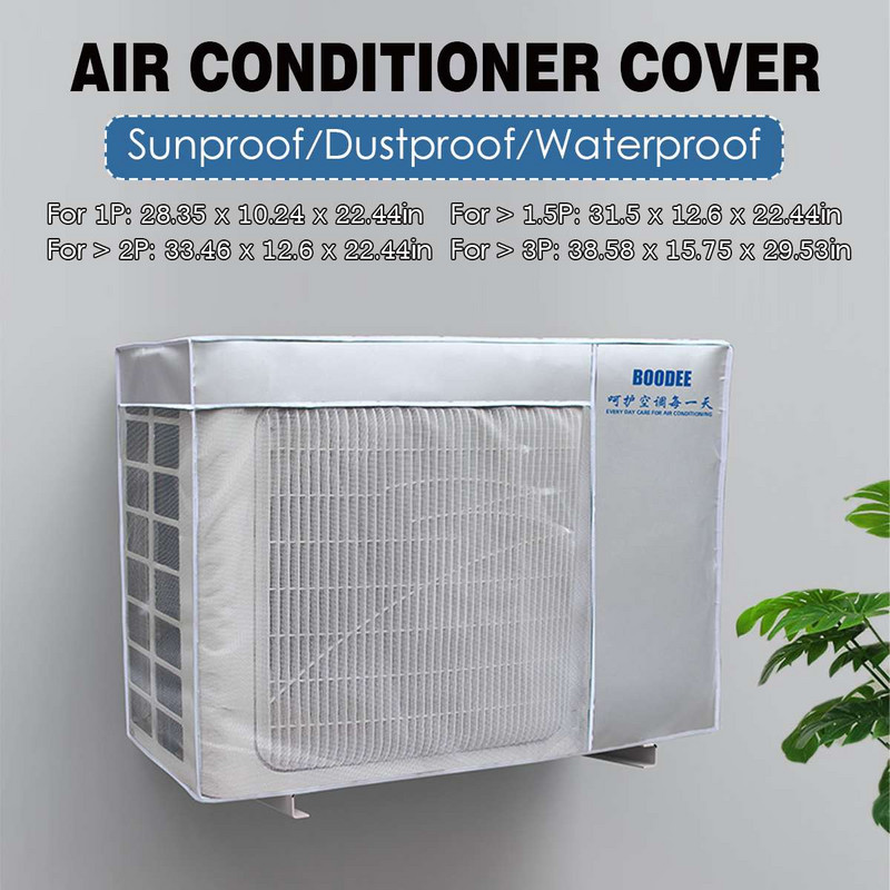 4 veľkosti vonkajší kryt na klimatizáciu, vodotesný čistiaci kryt na klimatizáciu, umývateľný, protiprachový, protisnehový čistiaci kryt