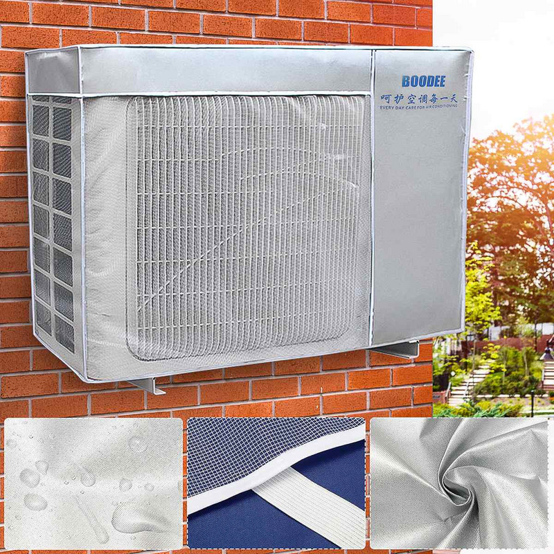 4 veľkosti vonkajší kryt na klimatizáciu, vodotesný čistiaci kryt na klimatizáciu, umývateľný, protiprachový, protisnehový čistiaci kryt