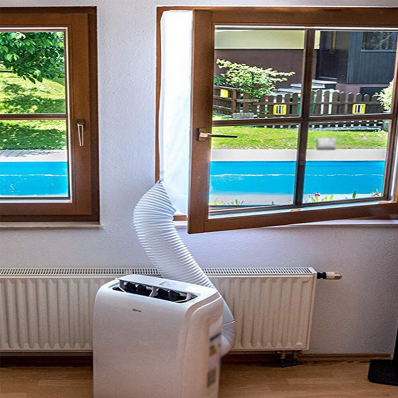 Univerzálna tesniaca doska na okno Air Lock, látková doska, 2, 3, 4 m, sada na tesnenie výstupného okna klimatizácie pre mobilnú klimatizáciu