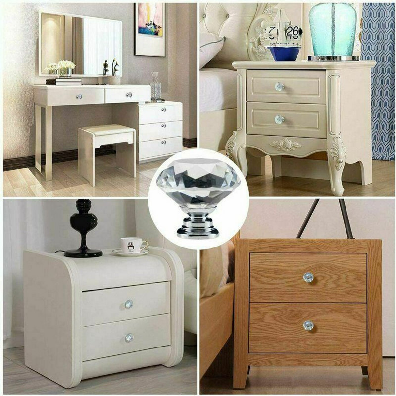 16x lentos rankenos durų rankenos spintelės stalčius europietiškų baldų spintos stalčius vienos skylės krištolinis stiklas deimantinės rankenos durų rankenėlė