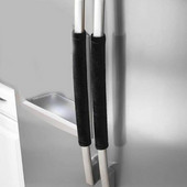 2 ks/sada krytov kľučiek dverí chladničky, dekorácia kuchynských spotrebičov, rukoväť chladničky/rúry, protišmykový ochranný kryt kľučiek dverí, čierna, sivá, červená