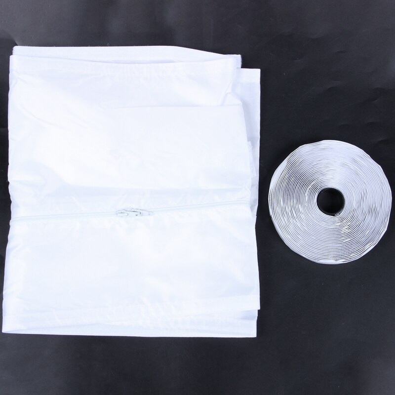 Tesnenie okna AirLock pre prenosnú klimatizáciu 400 cm flexibilná látková tesniaca doska tesnenie okna so zipsom a lepidlom rýchloupínacie