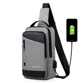 Ανδρική υφασμάτινη τσάντα με ένα χερούλι και πολλές θήκες