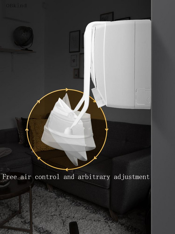 Veterný deflektor klimatizácie obkind, proti priamemu vyfukovaniu, klapka na vetranie s obmedzením vetra, inštalácia na stenu, bezplatná inštalácia