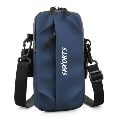 Pánska textilná mini taška so zipsom a nápisom