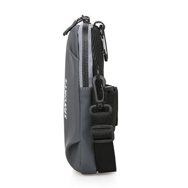 Pánska textilná mini taška so zipsom a nápisom