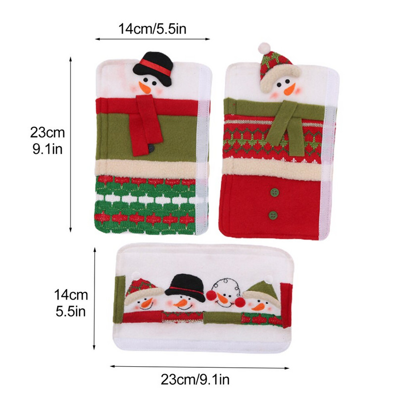 Dekorativni predmeti Drška za hladnjak Rukavice Dom i vrt 23x14 cm Izdržljiva čvrsta tkanina Dodaci Višebojni Božić