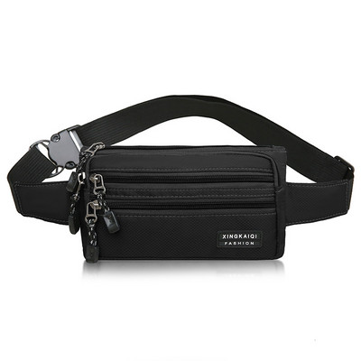 Tekstilna muška torbica oko struka sa patentnim zatvaračima