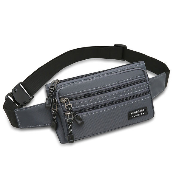 Tekstilna muška torbica oko struka sa patentnim zatvaračima