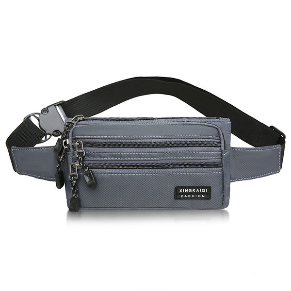 Tekstilna muška torbica oko struka sa patentnim zatvaračima