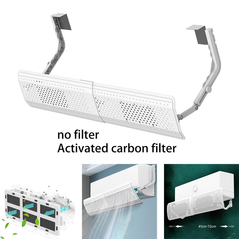 Nastaviteľný deflektor čelného skla klimatizácie Univerzálny deflektor proti priamemu fúkaniu vetra klimatizácie