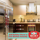 6 ks kreatívnych ochranných rukovätí bez tváre pre bábiky, domáce chladničky, mikrovlnnej rúry, kryt dverí, vianočná novoročná párty atmosféra dekorácia