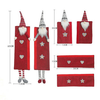 6 τμχ Δημιουργική προστατευτική λαβή κούκλα χωρίς πρόσωπο Ψυγείο σπιτιού Φούρνος μικροκυμάτων Κάλυμμα πόρτας για Χριστουγεννιάτικο πάρτι Ατμόσφαιρα Διακόσμηση