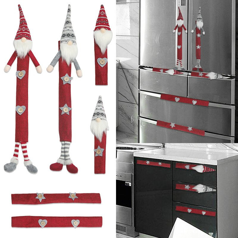 6 ks kreatívnych ochranných rukovätí bez tváre pre bábiky, domáce chladničky, mikrovlnnej rúry, kryt dverí, vianočná novoročná párty atmosféra dekorácia