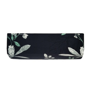 TUEDIO Prachotesný kryt na klimatizáciu s kvetinovým vzorom, elastický látkový kryt na stenu, kryt na klimatizáciu, vhodný pre dĺžku menšiu ako 1 m