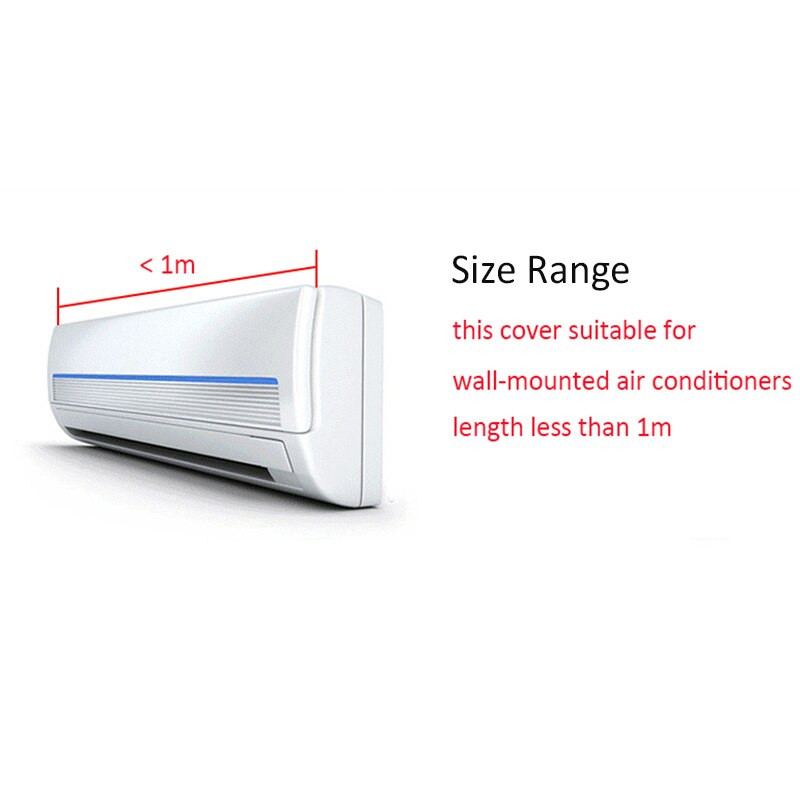 TUEDIO Prachotesný kryt na klimatizáciu s kvetinovým vzorom, elastický látkový kryt na stenu, kryt na klimatizáciu, vhodný pre dĺžku menšiu ako 1 m