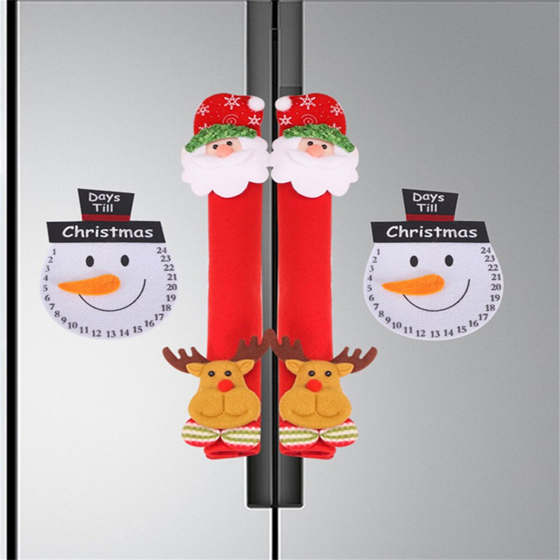 4db/szett karácsonyi dekoráció hűtőszekrény ajtó fogantyú burkolat konyhai készülék dekor hűtőszekrény sütő fogantyú csúszásgátló ajtókilincs védő