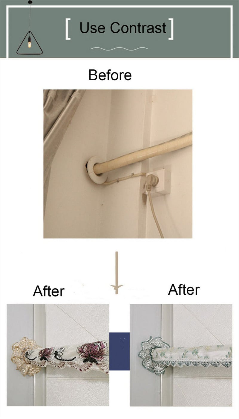 Kryty na potrubie klimatizácie pre domácnosť, ochranné puzdro, čipkovaný škaredý kryt na klimatizáciu, dekoratívne kryty na prach, bytové dekorácie