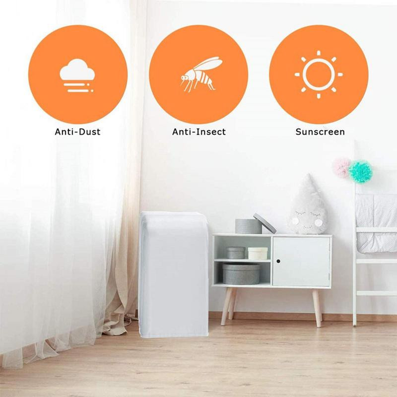 Kryt na mobilnú klimatizáciu, vodotesný kryt klimatizácie s nastaviteľným teleskopickým lanom, do interiéru a exteriéru, 40*46*75 cm