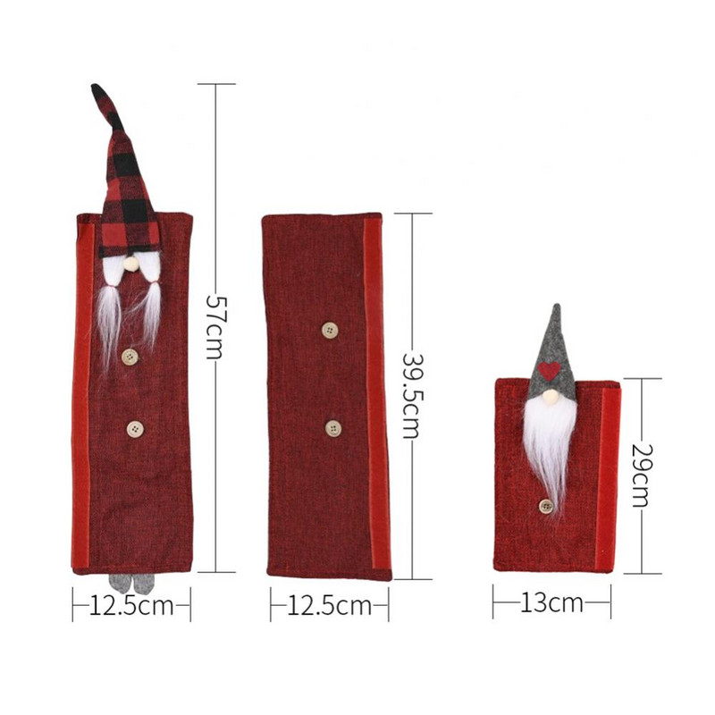 8 ks/sada krásnych vianočných škriatkov, mikrovlnnej rúry, rukoväte dverí chladničky, ochranný kryt, vianočné dekorácie, párty potreby