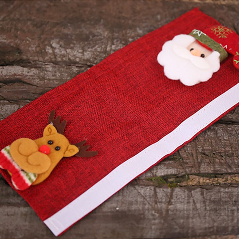 4 ks vianočné kryty na rukoväte chladničky 2022, kryty na rukoväte dverí mikrovlnnej rúry a umývačky riadu so Santa Clausom, vianočné dekorácie na párty