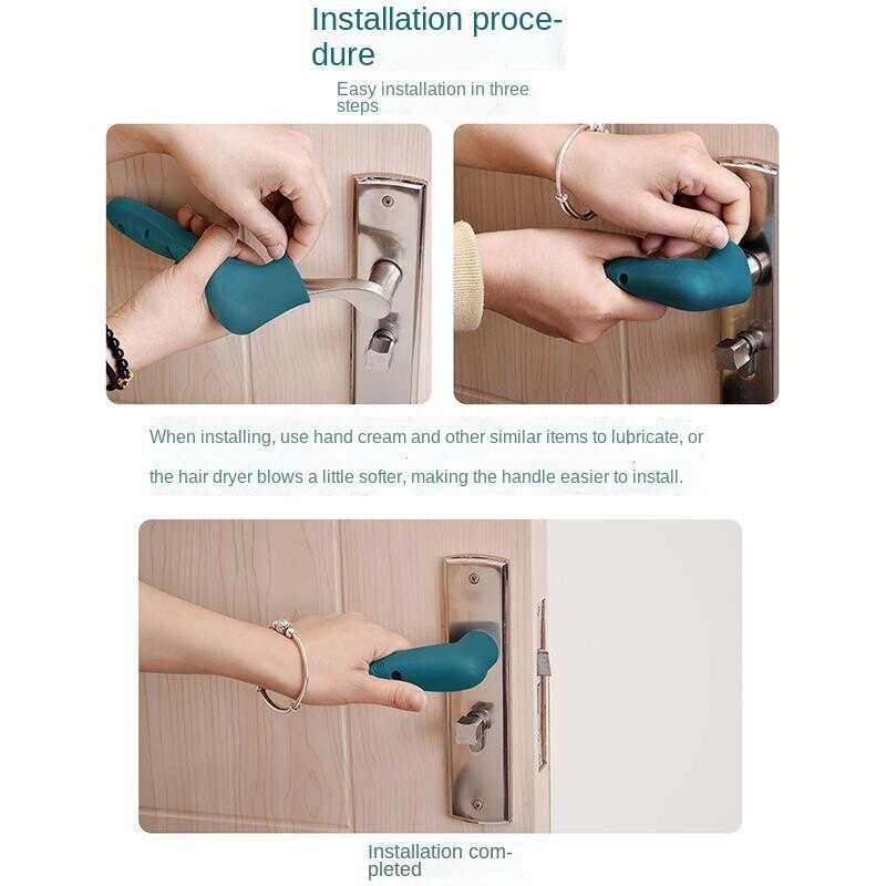 Capac de protecție din silicon pentru mânerul ușii capac anti-coliziune capac mânerul ușii înveliș pentru mâner de cameră tip ventuză anti-coliziune