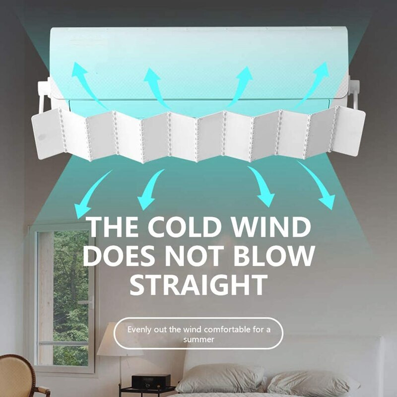 Nastaviteľný skladací deflektor klimatizácie, obmedzenie deflektora vzduchu, výstup vzduchu, vzduchové chladenie, prepážka smeru vetra