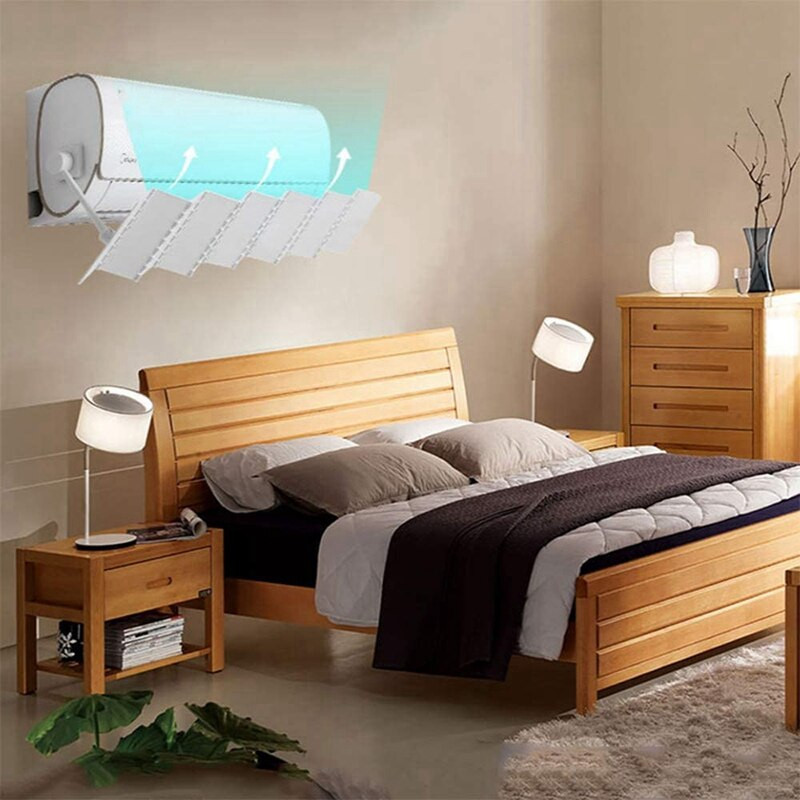 Nastaviteľný skladací deflektor klimatizácie, obmedzenie deflektora vzduchu, výstup vzduchu, vzduchové chladenie, prepážka smeru vetra