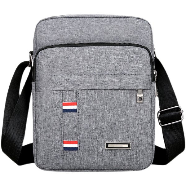 Geantă de umăr din material textil pentru bărbați cu mai multe compartimente