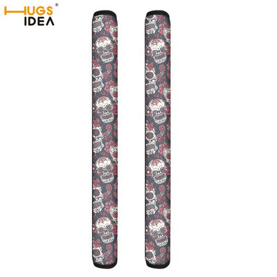  Kryty gombíkov dverí chladničky s vzorom cukrovej lebky, chrániče kuchynských spotrebičov a rúr, zabraňujú odtlačkom prstov