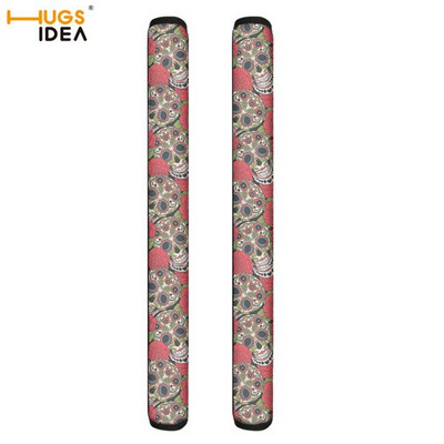  Kryty gombíkov dverí chladničky s vzorom cukrovej lebky, chrániče kuchynských spotrebičov a rúr, zabraňujú odtlačkom prstov