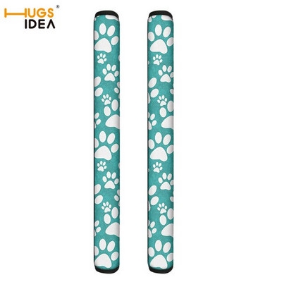 Huse pentru mânerul ușii frigiderului cu model roz de labe de animale 2 set de mănuși de protecție pentru cuptorul frigider, păstrează amprentele digitale