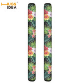  2Sada krytov na kľučku dverí chladničky s tropickou potlačou kvetu havajského ibišteka, kuchynské spotrebiče, rukavice na dvojdverovú chladničku