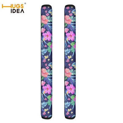  2Sada krytov na kľučku dverí chladničky s tropickou potlačou kvetu havajského ibišteka, kuchynské spotrebiče, rukavice na dvojdverovú chladničku