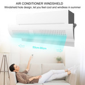 Domáci nastaviteľný kryt klimatizácie, vonkajší, proti priamemu fúkaniu, zasúvateľný deflektor klimatizácie