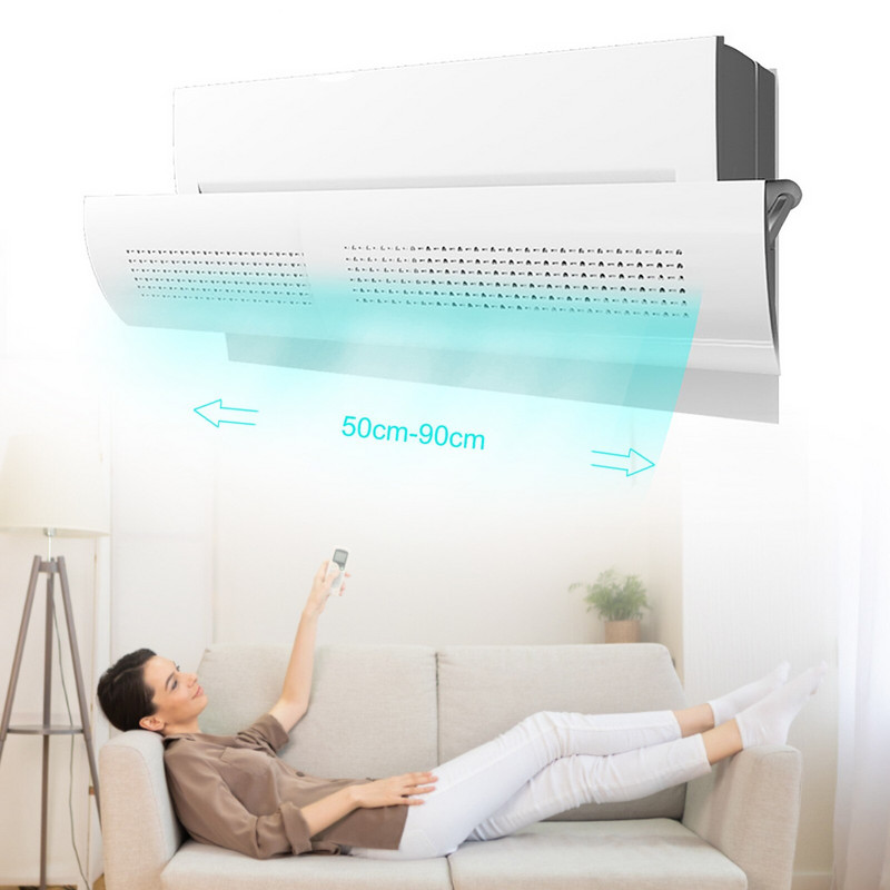 Domáci nastaviteľný kryt klimatizácie, vonkajší, proti priamemu fúkaniu, zasúvateľný deflektor klimatizácie