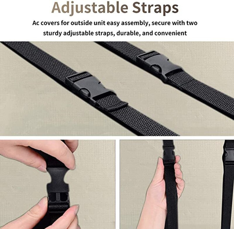 4 veľkosti krytu klimatizácie, protiprachový, protisnehový, okenný, vodotesný, odolný voči slnku, prachotesný, chránič klimatizácie pre vonkajšie použitie